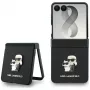 Karl Lagerfeld Karl & Choupette Saffiano Pins dėklas Samsung Galaxy Z Flip8 - juodas