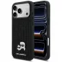 Karl Lagerfeld Rhinestones Karl & Choupette segtuko dėklas, skirtas iPhone 17 Pro Max - juodas