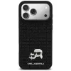 Karl Lagerfeld Rhinestones Karl & Choupette segtuko dėklas, skirtas iPhone 17 Pro Max - juodas
