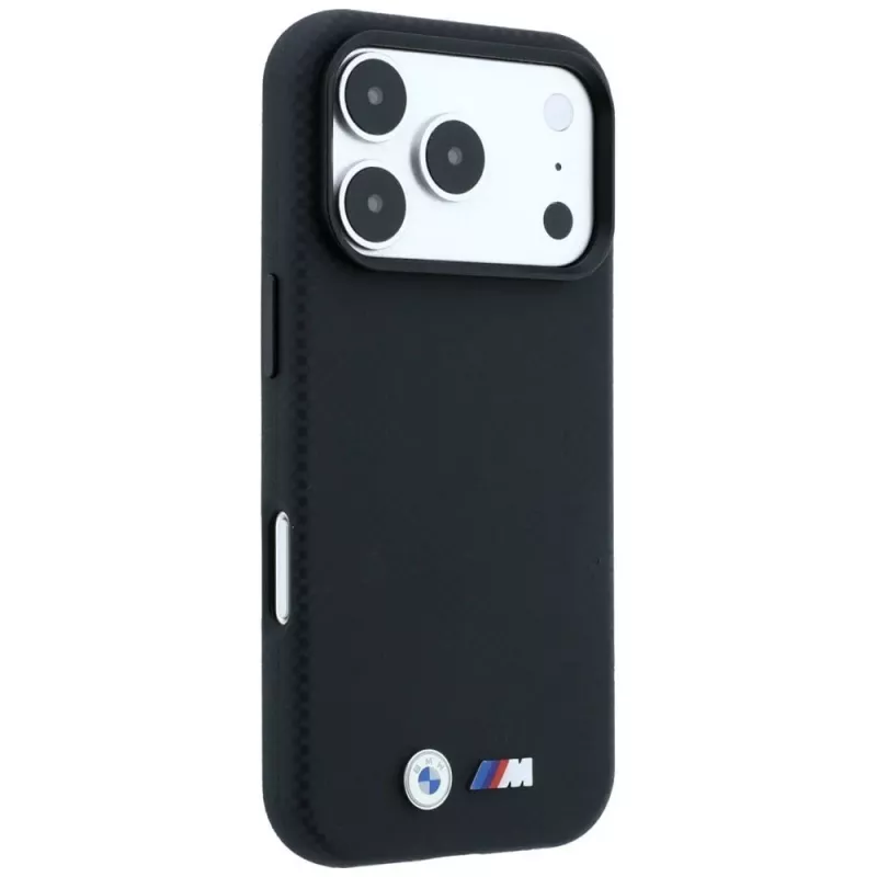BMW M Quadrille Kevlar Metal Logo MagSafe dėklas, skirtas iPhone 18 Pro / 17 Pro - juodas