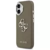 Guess Grained Big 4G Classic Logo dėklas, skirtas Apple iPhone 17 - rudas