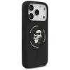 Karl Lagerfeld Silicone Karl & Choupette Ring MagSafe dėklas, skirtas iPhone 17 Pro Max - juodas