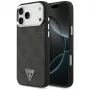 GUESS 4G Triangle Logo MagSafe dėklas, skirtas iPhone 18 Pro Max / 17 Pro Max – juodas ir sidabrinis