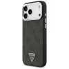 GUESS 4G Triangle Logo MagSafe dėklas, skirtas iPhone 18 Pro Max / 17 Pro Max – juodas ir sidabrinis