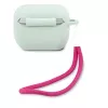 GUESS Vintage silikoninis dėklas AirPods Pro - mėlynas fuksija