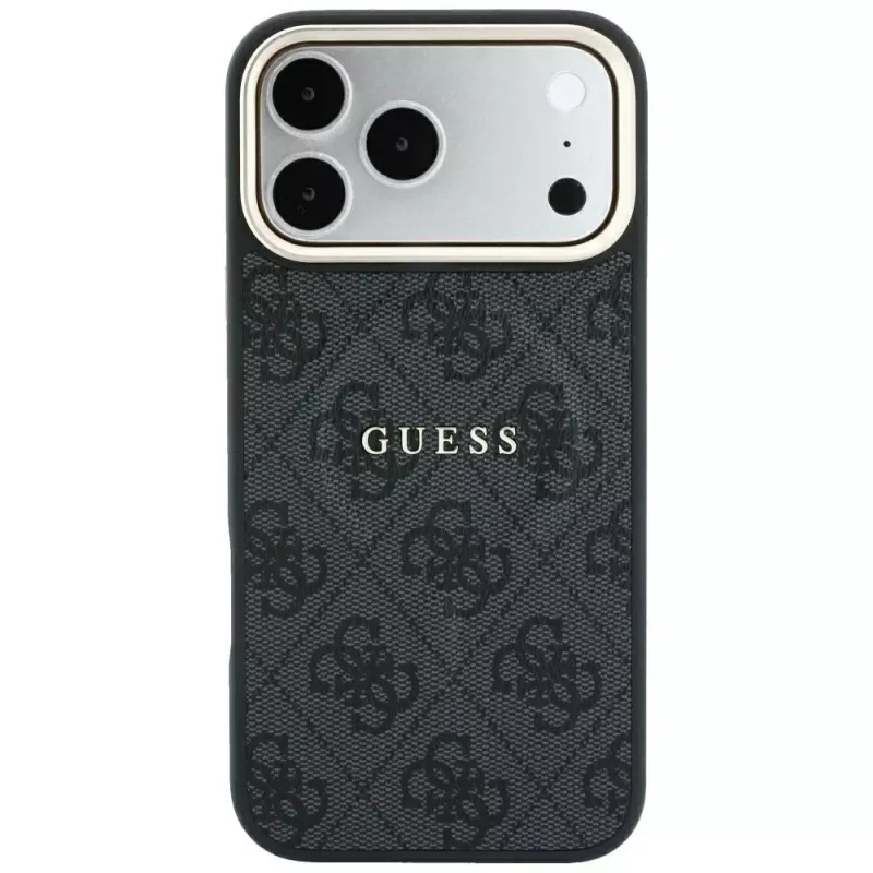 GUESS Embossed 4G Classic MagSafe dėklas, skirtas iPhone 17 Pro / 18 Pro - juodos spalvos