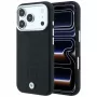 BMW Sign Deboss Quilted Metal Logo MagSafe dėklas, skirtas iPhone 18 Pro Max, antracitinis