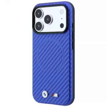 BMW M Carbon Printed Ring MagSafe dėklas, skirtas iPhone 18 Pro / 17 Pro - mėlynas