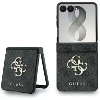 GUESS Big 4G Logo dėklas Samsung Galaxy Z Flip 5 - juodas