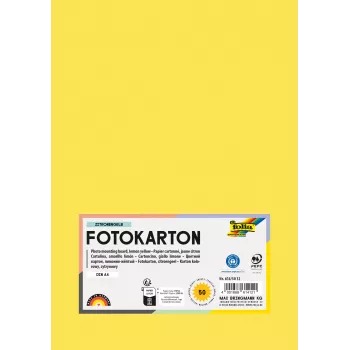 Folia 614/50 12 geltonas A4 kartonas 300 g/m², 50 lapų