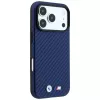 BMW M Carbon Metal Logo MagSafe dėklas, skirtas iPhone 18 Pro / 17 Pro - tamsiai mėlynas