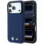 BMW M Carbon Metal Logo MagSafe dėklas, skirtas iPhone 18 Pro Max / 17 Pro Max - tamsiai mėlynas