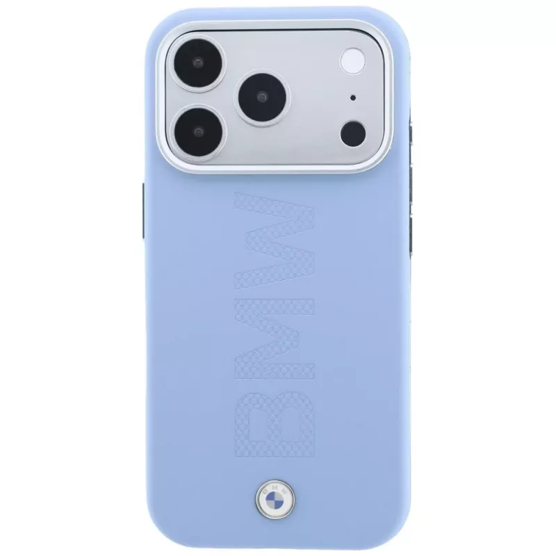 BMW Sign Centered Deboss MagSafe dėklas, skirtas iPhone 18 Pro / 17 Pro – mėlynas