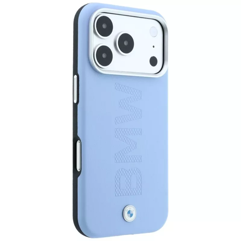 BMW Sign Centered Deboss MagSafe dėklas, skirtas iPhone 18 Pro / 17 Pro – mėlynas