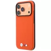 BMW M Quadrille Kevlar Metal Logo MagSafe dėklas, skirtas iPhone 18 Pro / 17 Pro – oranžinis