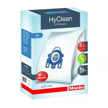 Miele GN HyClean Pure dulkių siurblio maišelių rinkinys, 4 vnt. + 2 filtrai, 99,9% filtravimas, tinka S4000/S5000/S6000/S8000/C1/C2/C3