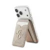 GUESS 4G Stand & Mirror MagSafe dėklas su pinigine, skirtas iPhone - rožinis