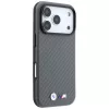 BMW M Carbon Metal Logo MagSafe dėklas, skirtas iPhone 18 Pro / 17 Pro - pilkas