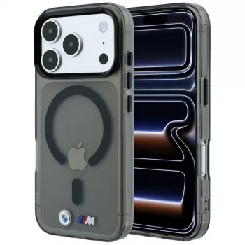 BMW M IML blizgus metalinis logotipas ir apdaila MagSafe dėklas, skirtas iPhone 18 Pro / 17 Pro - juodas