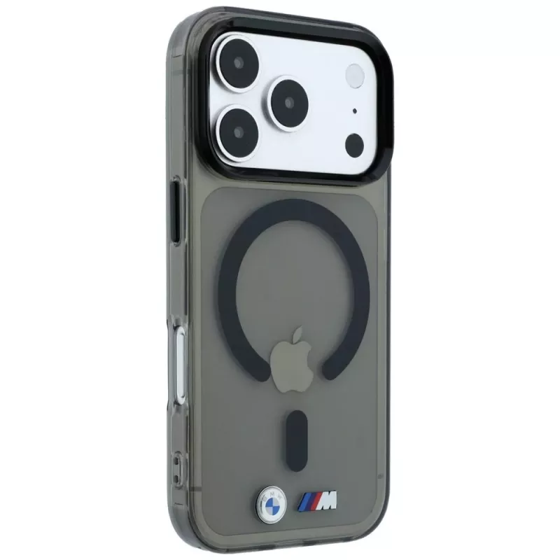 BMW M IML blizgus metalinis logotipas ir apdaila MagSafe dėklas, skirtas iPhone 18 Pro / 17 Pro - juodas