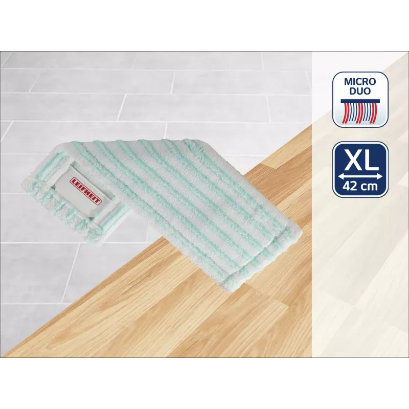 Leifheit Micro Duo atsarginė šluotostės galvutė, turkio ir balta