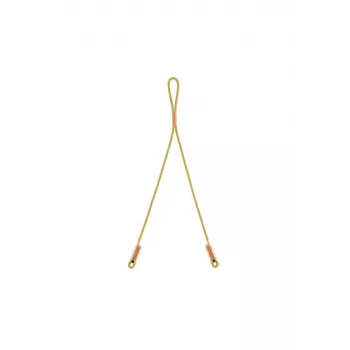 Dynapark Work Positioning Lanyard 80 cm - 22 kN poliamidinis diržas, CE EN 354, susiūtos kilpos su įvorėmis, geltona/juoda