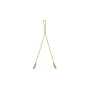 Dynapark Work Positioning Lanyard 80 cm - 22 kN poliamidinis diržas, CE EN 354, susiūtos kilpos su įvorėmis, geltona/juoda