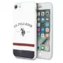 U.S. POLO ASSN. USHCI8PCSTRB iPhone 7/8/SE 2020/SE 2022 dėklas Baltas trispalvis raštas