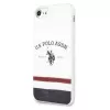 U.S. POLO ASSN. USHCI8PCSTRB iPhone 7/8/SE 2020/SE 2022 dėklas Baltas trispalvis raštas