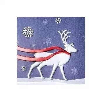 Sigel Kalėdinis atvirukas Winter's Eve blizgus DIN long 105 x 210 mm, 10 vnt. su vokais