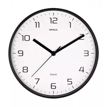 MAULdrip sieninis laikrodis 25 cm kvarcinis juodas