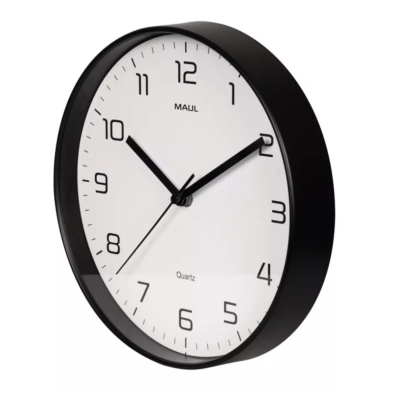 MAULdrip sieninis laikrodis 25 cm kvarcinis juodas