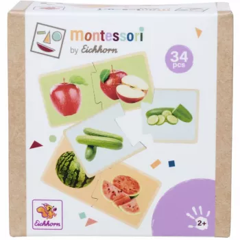 Eichhorn Montessori Puzzle – medinis formų įdėklas mažyliams nuo 12 mėn., FSC 100%