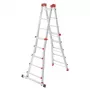 Hailo M80 4x5 kopėčios daugiafunkcinės kombinuotos, aliuminio, 20 pakopų, 150 kg, EN 131 Professional