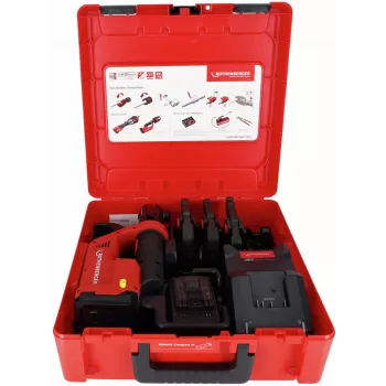 Rothenberger ROMAX Compact III SET M AMP 19 kN presavimo įrankis su žnyplėmis, 1x2Ah, belaidis