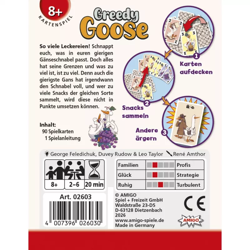 AMIGO Greedy Goose vaikų stalo žaidimas 2-4 žaidėjams, 5+ metų
