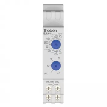 THEBEN TLZ 0,5-20 min laiptinės apšvietimo laikmatis ELPA6plus 3600W 3-/4 laidų, optimizuotas LED