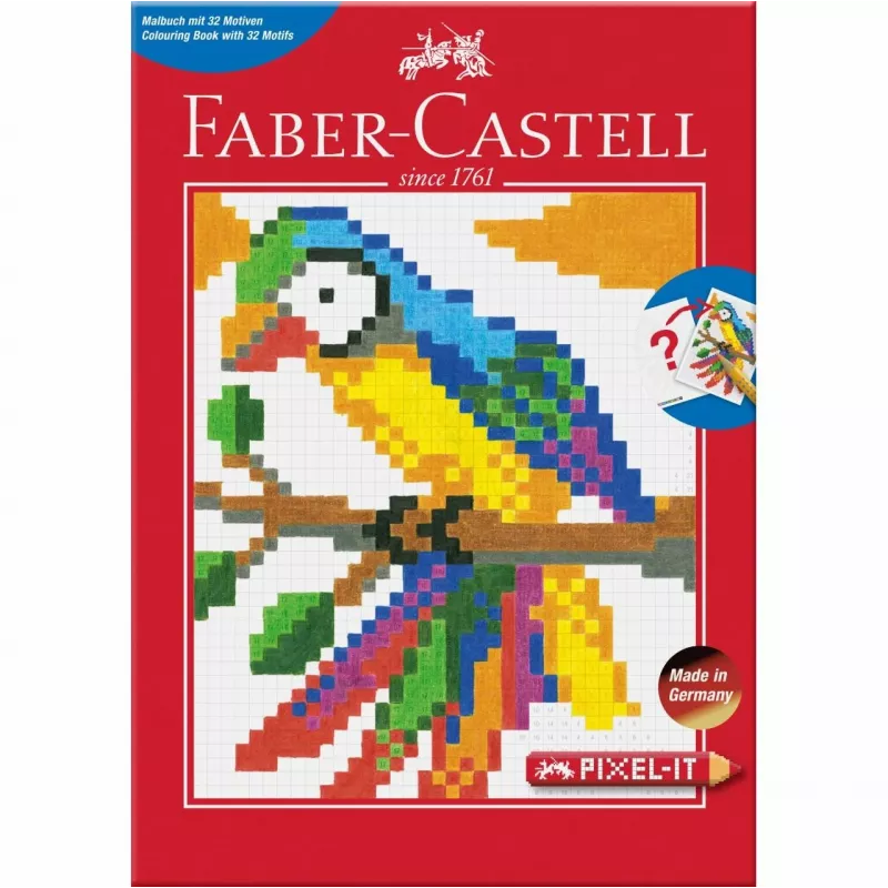 FABER-CASTELL Pixel-it spalvinimo knygelė su 32 motyvais (201572)