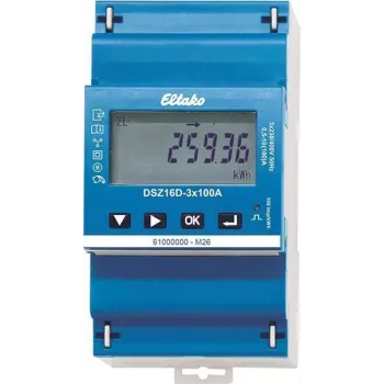 Eltako DSZ16D-3x100A trifazis energijos skaitiklis, tiesioginis matavimas, MID sertifikatas, 100A, DIN bėgelis