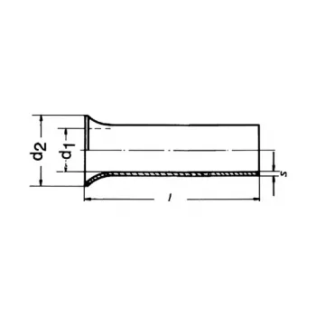Klauke 7618V vamzdinis kabelio antgalis, 10 mm², M4, skarduotas varis, DIN 46235