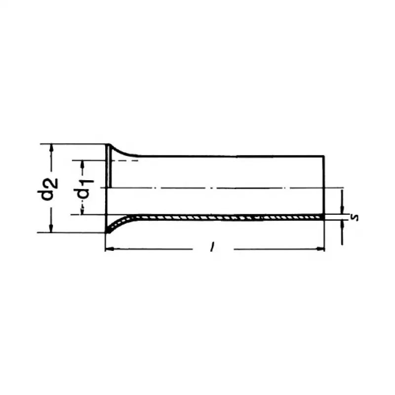 Klauke 7618V vamzdinis kabelio antgalis, 10 mm², M4, skarduotas varis, DIN 46235
