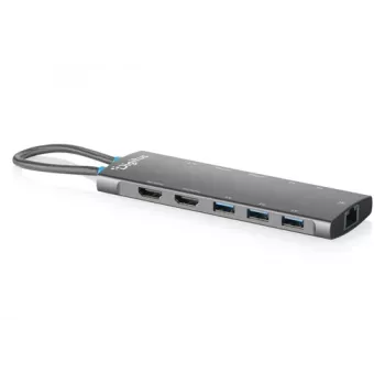 DIGITUS USB-C Dockinė stotelė, 11 prievadų, trigubas ekranas, 100W PD