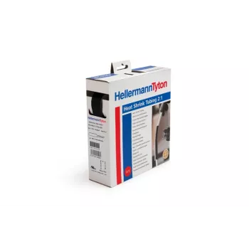 HellermannTyton HIS-PACK termiškai susitraukiantis vamzdelis 2:1 nuo 19,1 mm iki 9,5 mm juodas 5 m