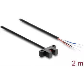Delock 91865 šakinis šviesos barjeras 5 mm K tipo, PNP, L/D perjungimas, 2 m