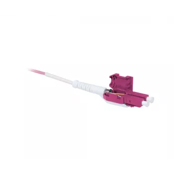 SYNERGY21 OM4 LC-LC Duplex Uniboot Push-Pull šviesolaidinis kabelis, 5m, Aqua, LSZH, 2mm