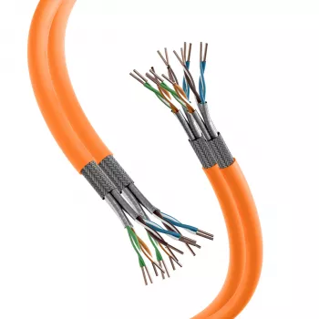EFB Elektronik INFRALAN Cat.7 1000 AWG23 S/FTP 2x4P CPR Eca oranžinis 100m montavimo kabelis