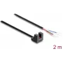 Delock šakės tipo šviesos barjeras 5 mm, L tipo, su 4 atvirais kabelio galais, NPN, L/D perjungiamas, 2 m