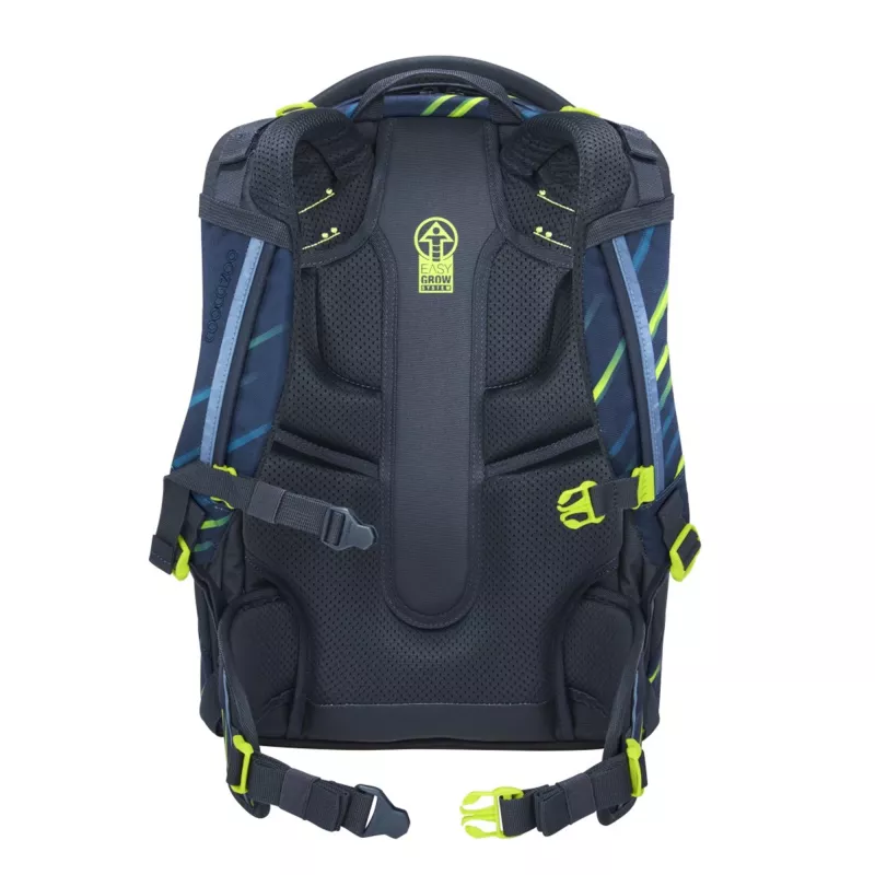 COOCAZOO MATE 30 l kuprinė Fast Lime - perdirbtas PET, ergonomiška mokyklinė kuprinė nešiojamam kompiuteriui