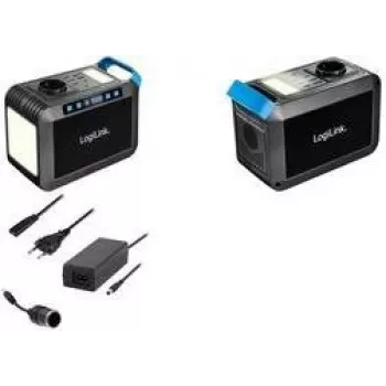LogiLink PPS0301 nešiojama elektrinė stotis 300W, 288Wh, gryno sinusoidės, 1x AC, 1x DC, 4x USB-A, 1x USB-C PD, juoda