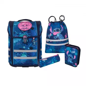 McNeill PERFECTO mokyklinė kuprinė su priedais 5 dalių rinkinys Disney Stitch